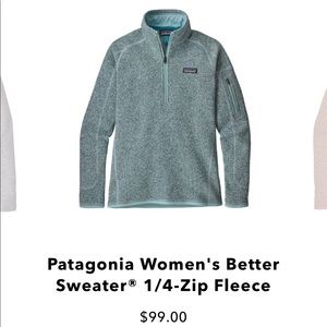 Patagonia women’s better sweater 1/4 zip-fleece